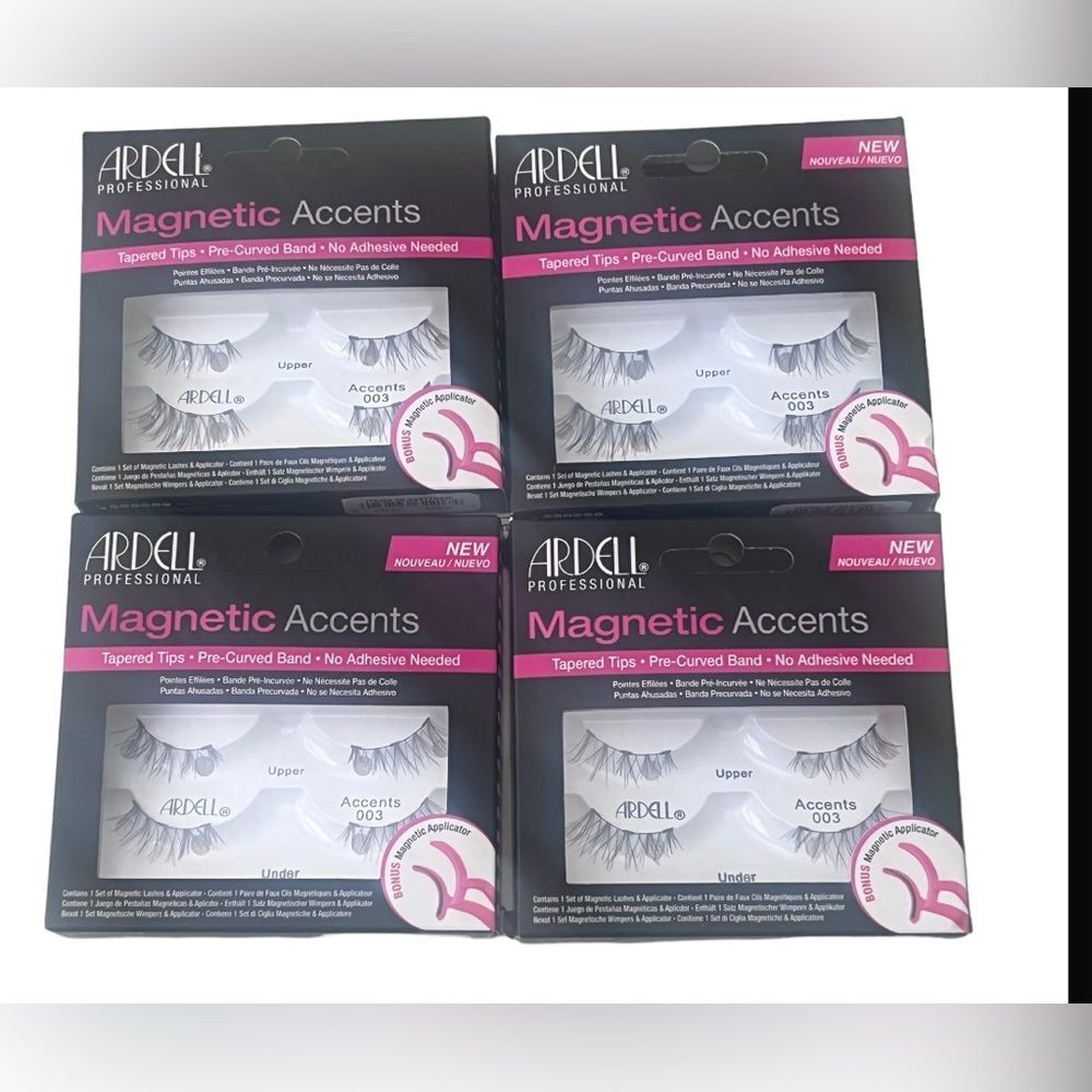 Ardell False Eyelashes Fake Lashes Double Wispies Magnetic Lot Of 4 NEW